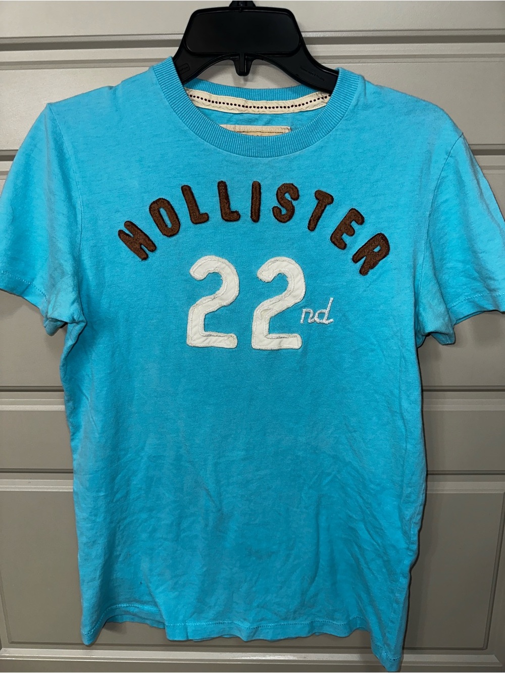 Y2K Hollister Graphic Short Sleeve Tee in Blue Size XS